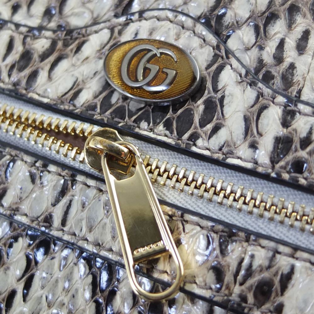 Gucci Ophidia Gg Python Gold Hardware Shoulder Bag - image 5